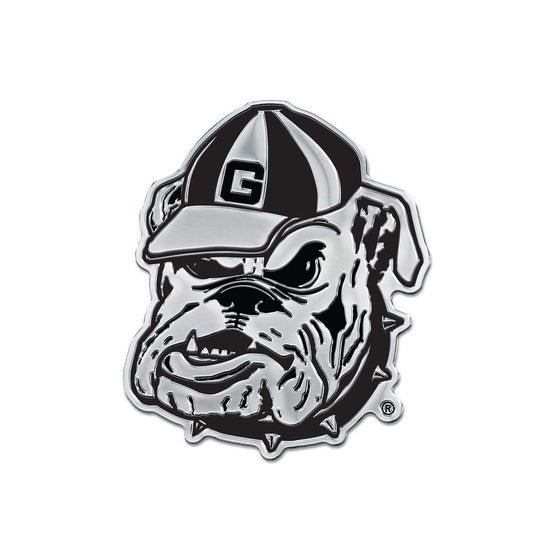 University of Georgia Old Bulldog Head Chrome Emblem